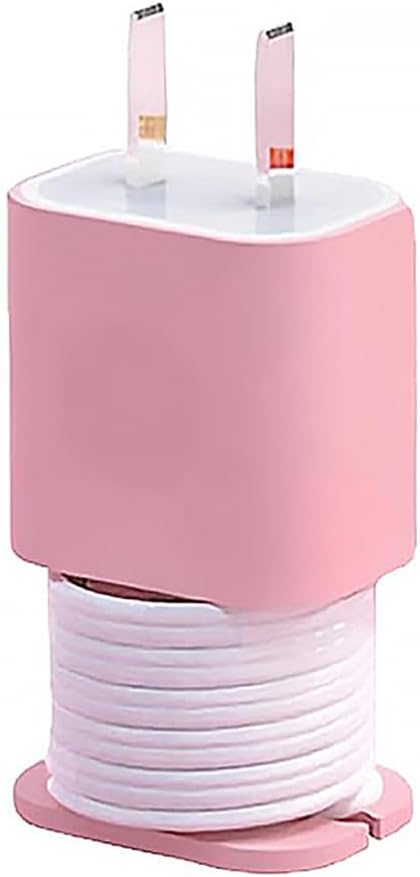 YSCLBAHUK Compatible with MacBook Neo 13 Inch 2026 (A3404, A18 Pro Chip) Silicone Charger Protector with Cord Wrap & Snapback Winder, for 20W A2244 not Including Charger -Pink
