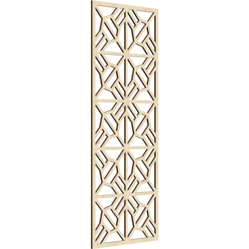 Image of 21 3 /8 inchW x 54 3 /8 inchH x 3 /8 inchT Auburn Decorative Fretwork Wood Wall Panels, Birch