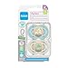 MAM Perfect Baby Pacifier, Patented Nipple, Developed with Pediatric Dentists & Orthodontists, 2 Pack, 6+ Months, Unisex