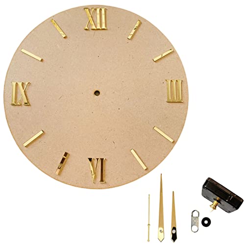 Image of R H LIFESTYLE DIY Resin Clock Making Kit Round Wooden MDF Base Resin Art Set with Roman Number, Clock Machine and Clock Movement Machine (8 INCH)