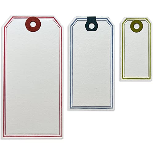 Sizzix Conjunto de moldes Thinlits com 6 etiquetas emolduradas por Tim Holtz Wafer, cinza