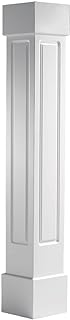 Ekena Millwork 8"W x 6'H Craftsman Classic Square Non-Tapered Raised Panel Column w/ Standard Capital & Base
