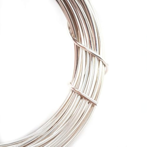 Image of 925 Sterling Silver Wire, 16 Gauge, Round, Half Hard, 3FT by CRAFT WIRE | Sterling Silver Wire for Jewelry Making, Wire Wrapping, Solid 925 Sterling Silver, 1.29mm Wire, High Quality Made in USA