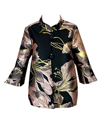 FRANK LYMAN 209245 Blazer - Chaqueta de lujo (tallas grandes, con brillantina), plateado, 42