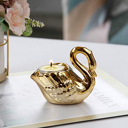 Amosfun 2 Peças de Ornamentos de Cisne Estatuetas de Painel de Carro Estátuas Esculturas Decorativas