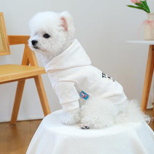 Disfraz con capucha para perros pequeños blanco talla Small miniatura 3