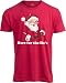 Ann Arbor T-shirt Co. Here for The Ho's - Funny Santa Claus Christmas Hoes White Elephant Holiday X-mas Men, Women T-Shirt - Red/Santa's Ho's, X-Large