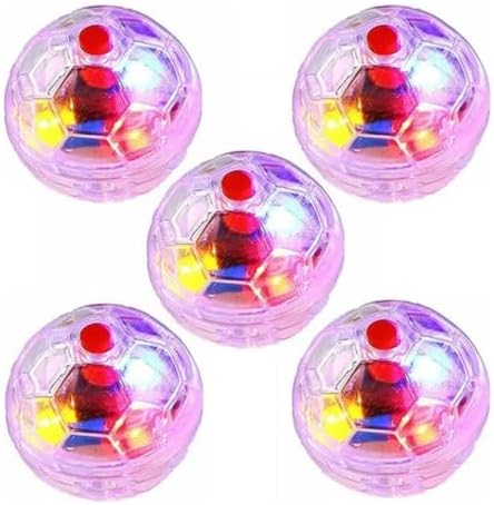 Cat Toy Balls, 5pcs 3.5cm Flash Light LED Motion Activated Cat Ba...