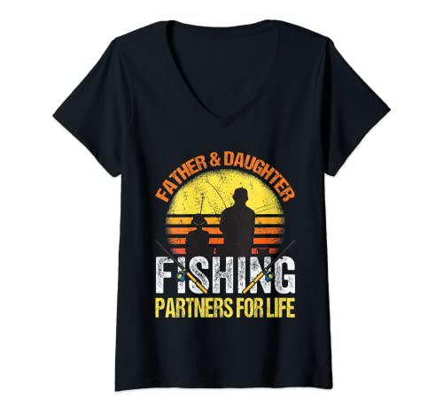Femme Fisherman Dad and Daughter Partners For Life T-Shirt Cover