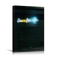 Canvas Wall Art Light Quotes Bedroom Industrial Inspirational Modern Art Multicolor Neon Photography Quotes Urban - 12x18 inches