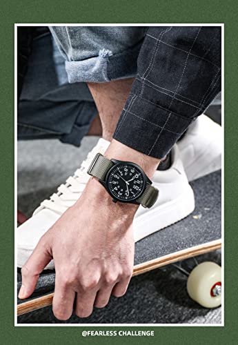 Image of Gosasa Unisex Military Watches Sport Textile Nylon Strap Stylish Men Watch Luminous Fashion Watches Analog Display Quartz Waterproof Casual Wristwatch
