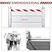 Aluminum Flood Barriers 20cm 40cm 60cm 80cm, Heavy Duty Aluminum Temporary Dams for Flood Prevention, Industrial Heavy Duty Flood Defence Dams with Threshold Kit(140x60cm)