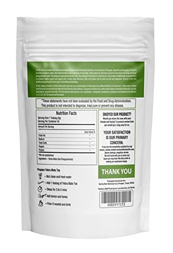Yerba Mate Tea With (50 Tea Bags) Natural Organic Yerba Matte| Rich In Chlorophyll, Antioxidants And Vitamins| Made In Usa #TOP5