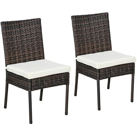 Outsunny PE Rattan Garden Chairs Set Cover