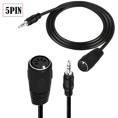 Adaptador 5Pin DIN Hembra a Jack 3.5mm Macho 1.5 m miniatura 2