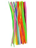 Pipe Cleaners for Crafts, 30 Pieces, Multi-Colour, with Beads and Pom Poms, 0.6 x 30 cm, for Art Projects and Decoration