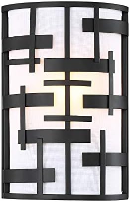 Nuvo Lighting 60/6431 Craftsman/Mission One Light Vanity from Lansing Collection in Black Finish