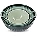 Phantom Chef Mixing Bowl Set (5 Pieces + 4 Lids) | Nested Melamine | 7, 8, 10, 11” Bowls & 9” Colander | Cooking, Mixing, Baking, Prepping, Stirring, Serving | Space-Efficient Storage (Green)