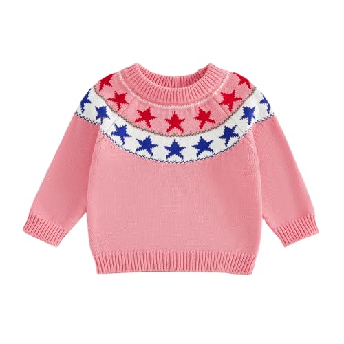 Motlapol - Motlapol Toddler Baby Bunny Print Oversized Knit Sweater - Kids Spring Easter Outfit, Stars Pink, 2-3 Years - Best Deal on Amazon