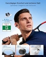 EarFun Clip 2 Open Ear Kopfhörer, Bluetooth Clip On Earbuds, Komfortabel und stabil, 12 mm Titanium-Treiber, Hi-Res Audio, LDAC, 4 Mikrofone KI-Anrufe, 40 Std. Akku, IP55, APP, Kabelloses Laden – Ansicht 2