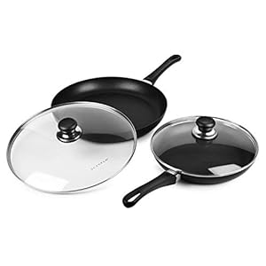 Scanpan Classic Nonstick Fry Pan Skillet Set with Lids (10.25 & 12.5-inch)