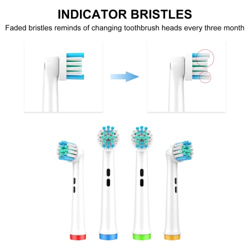 Toothbrush Heads For Oral B, 8 Pack Precision Clean Electric Toothbrush Replacement Heads Medium Soft Dupont Bristles Replacement Toothbrush Heads For Oral Health And Plaque Removal #TOP3