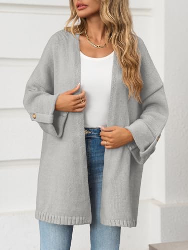 Saodimallsu Womens Oversized Long Cardigan Sweaters Casual Open Front Chunky Knit Slouchy Fall Trendy Sweater Coats3