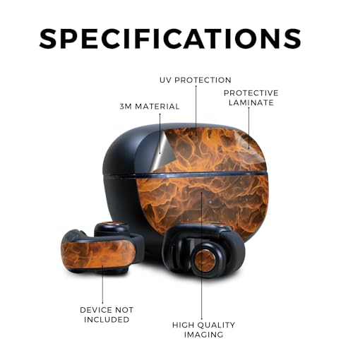 Image of Skin Compatible with Bose Ultra Open Earbuds - Burning Up - Premium 3M Vinyl Protective Wrap Decal Cover - Easy to Apply | Crafted in The USA by MightySkins