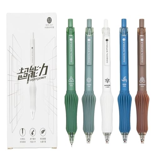 Bolígrafos gel Maydahui 10 pcs puntas 0.5 mm tinta negra miniatura 1