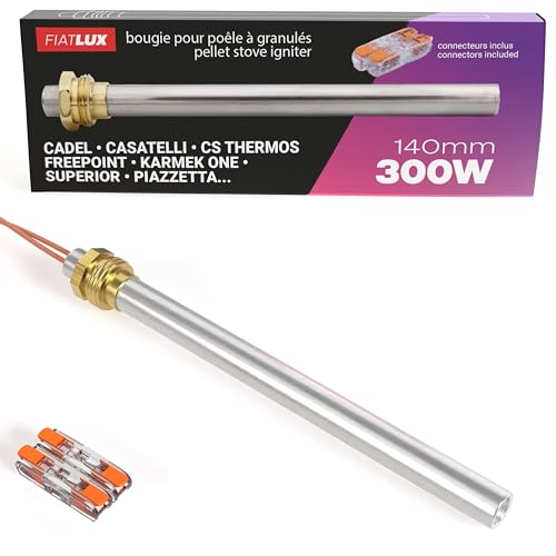 Bougie de poêle à granulés 300W - 140mm - diamètre 9,9mm