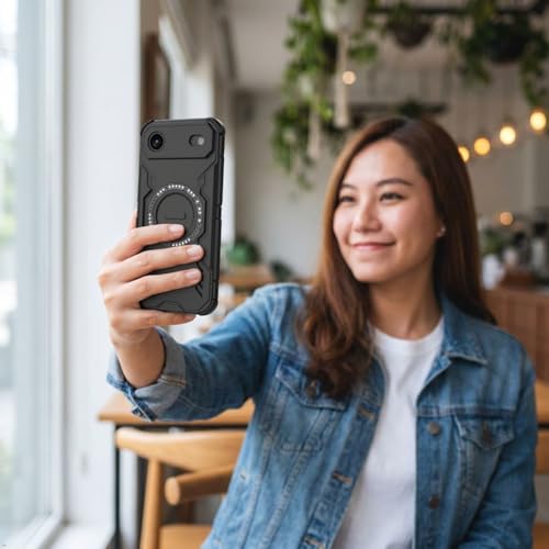 Image of ShieldTech Back Cover Case for Apple iPhone Air (17 Air) | 360 Protection Mobile Phone Case Mag-Safe | Camera Protection | i Phone Air Back Cover | iPhoneAir - Black TPU+PC
