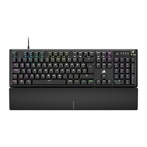 Corsair K70 CORE RGB Mechanische Gaming-Tastatur Mit Handballenauflage – Vorgeschmierte MLX Red Linear Keyswitches – Schalldämpfung – iCUE-Kompatibel – QWERTZ DE Layout – Schwarz