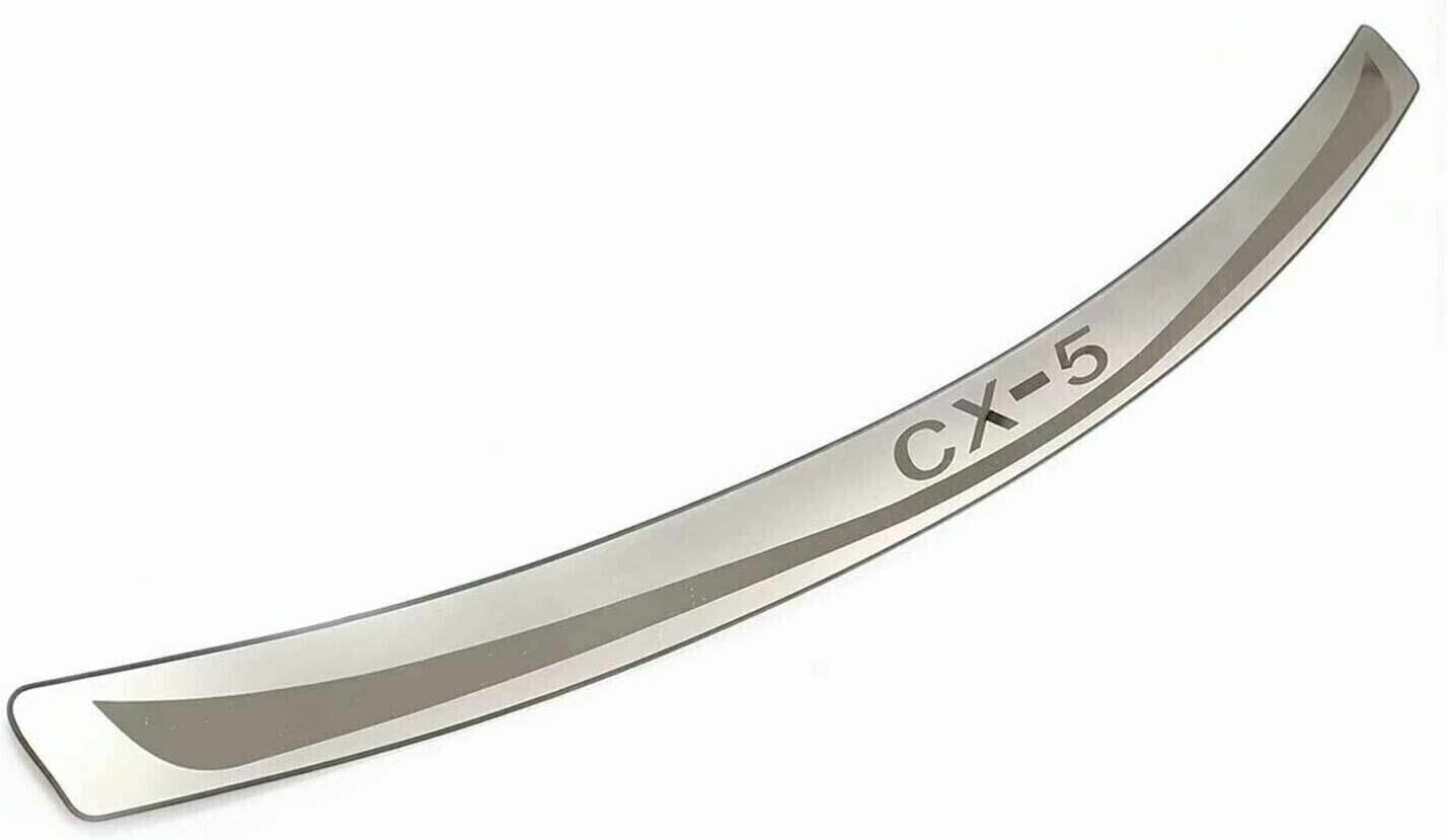 Car Stainless Steel Rear Bumper Protector for Mazda CX5 CX-5 2013-2024 Accessories, Parts Tailgate Back Trunk Door Sill Cover Scuff Plate Strip Guard Protection