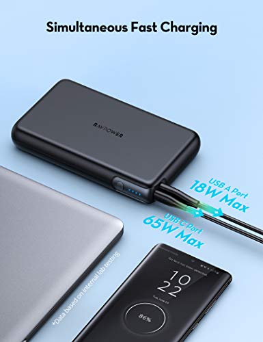 USB C Power Bank RAVPower 30000mAh 90W Portable Charger PD3.0 Fast Charging Battery Pack for Laptop, iPhone 12 Mini Pro Max, MacBook Pro, Dell XPS, Galaxy S20, Switch, iPad Pro - Thumbnail 7