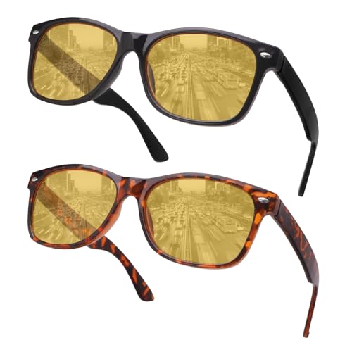 Night Driving Glasses for Men Women,Trendy Sunglasses Polarized UV Protection,Night Vision Glasses