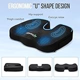 Ajiteogy Memory Foam Seat Cushion – Ergonomic Seat Cushion for Office Chair, Car, and Desk Chair - Image 2