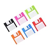 SOLUSTRE 6stücke Floppy Disk Untersetzer Schreibbare Hitzebeständige Silikonplatzsets Für Küche Zuhause Restaurant Kaffeeläden Und Büros