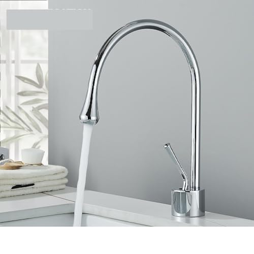 Mitigeur eau chaude et froide : robinet moderne haute durabilité avec finition polie miroir