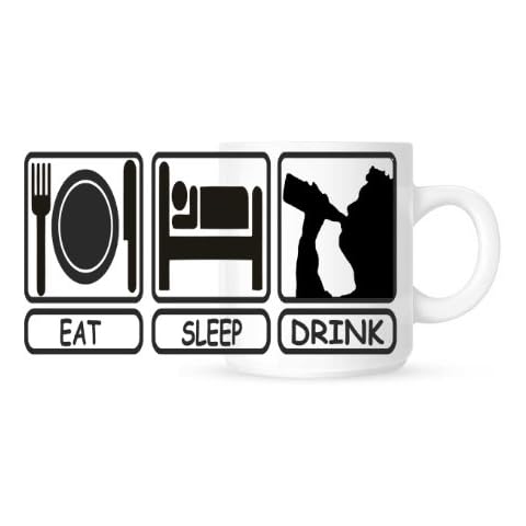 EAT, Sleep,Drink White Ceramic Printed Mug Cover