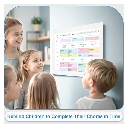 Elprico 15,6 -Zoll -digitaler Kalender, WLAN -Wandplaner mit 1080p -Touchscreen, Interactive Chore -Diagramm für die Familienorganisation (EU-Stecker)
