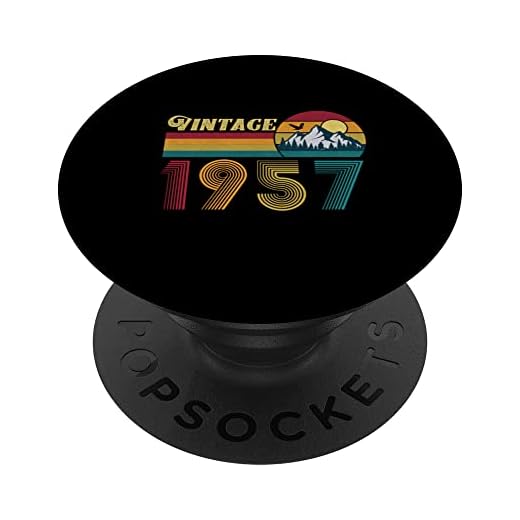 Regalo de cumpleaños 66 años, para hombres y mujeres, retro, vintage, 1957 PopSockets PopGrip Intercambiable