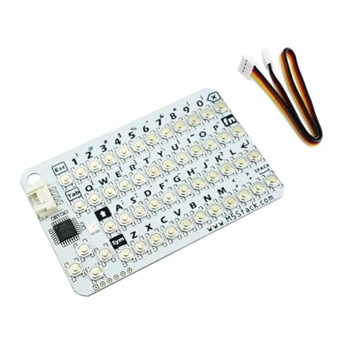 Fpreeza CardKB V1.1 Mini unidad de teclado QWERTY de 50 teclas con ATMega8A MCU, LED RGB, programable para UIFlow (MEGA8A)