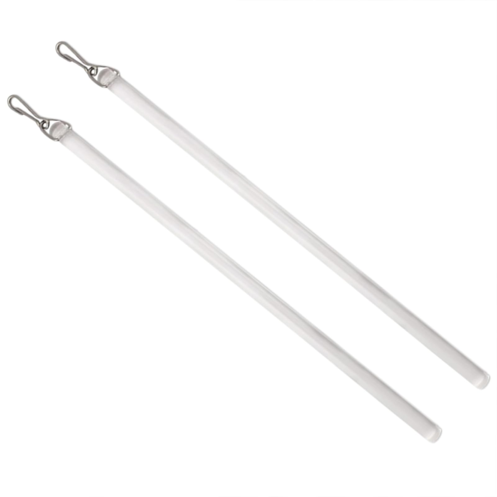 EINCORN Pack of 2 Clear 17Inch Curtain Pull Wand Drapery Control Pull Rod Stick with Hook for Opening and Closing Curtain