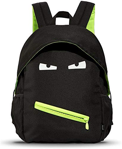 zipit Grillz Backpack for Kids with Extra Side Pocket, Black-picture-54