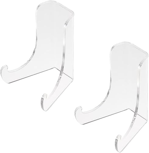 GORGECRAFT 2 soportes de exhibición de caballete de acrílico transparente de 3 pulgadas con parte trasera plana para decoración de exhibición, disponible en Yaxa Peru