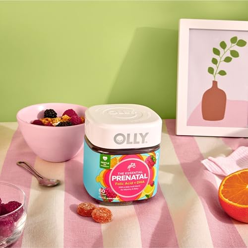 Image of OLLY Prenatal Multivitamin Gummy, Daily Multi Blend for Mommy & Baby, Folic Acid, Omega 3 DHA, Vitamins A & D, Sweet Citrus Flavored, 42 Day Supply, 84 Count (Pack of 2)