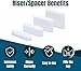 Sensor Riser Compatible with ADT - DIY Contact Sensor Spacer for ADT Wireless Home Security Systems Window Door Motion Sensors Alarm System Home Security Accessories, Sensor Not Included (¼-inch)