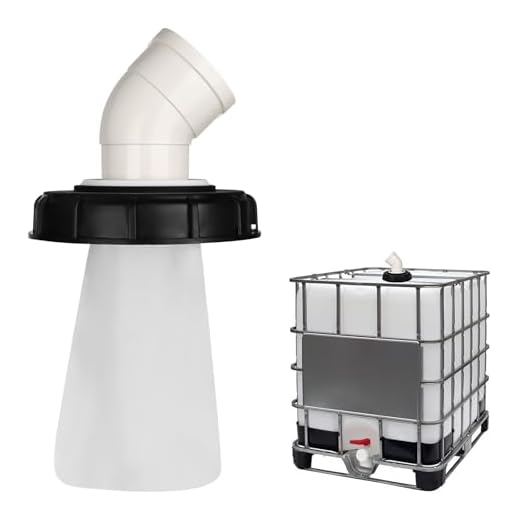 RUCUDIM IBC Deckelfilter,45°IBC Deckel Filter, 163mm Tankdeckel Wasserfilter Nylon Regenwasserfilter Auswaschbar mit Deckel, Filterdeckelmit Bogen, Tank Zubehör für Regenwassertank DN 150