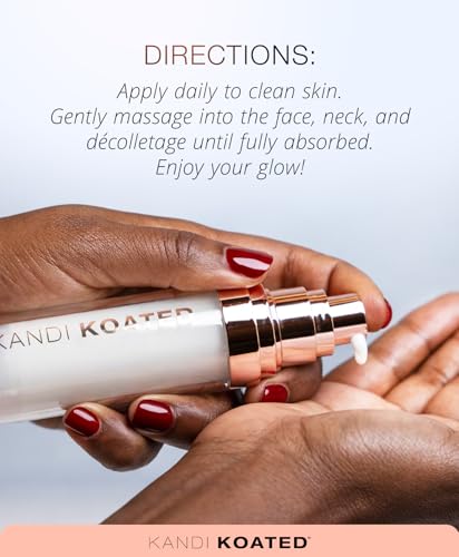 Kandi Koated Daily Face Moisturizer with Collagen and Amino Acids, Niacinamide, Green Tea & Shea Butter, Hydrating Lotion for Dry, Sensitive & Combination Skin