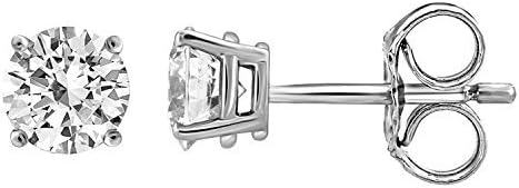 IGI Certified Diamond Stud Earrings for Women Set in 14K Gold(1ctw White)
